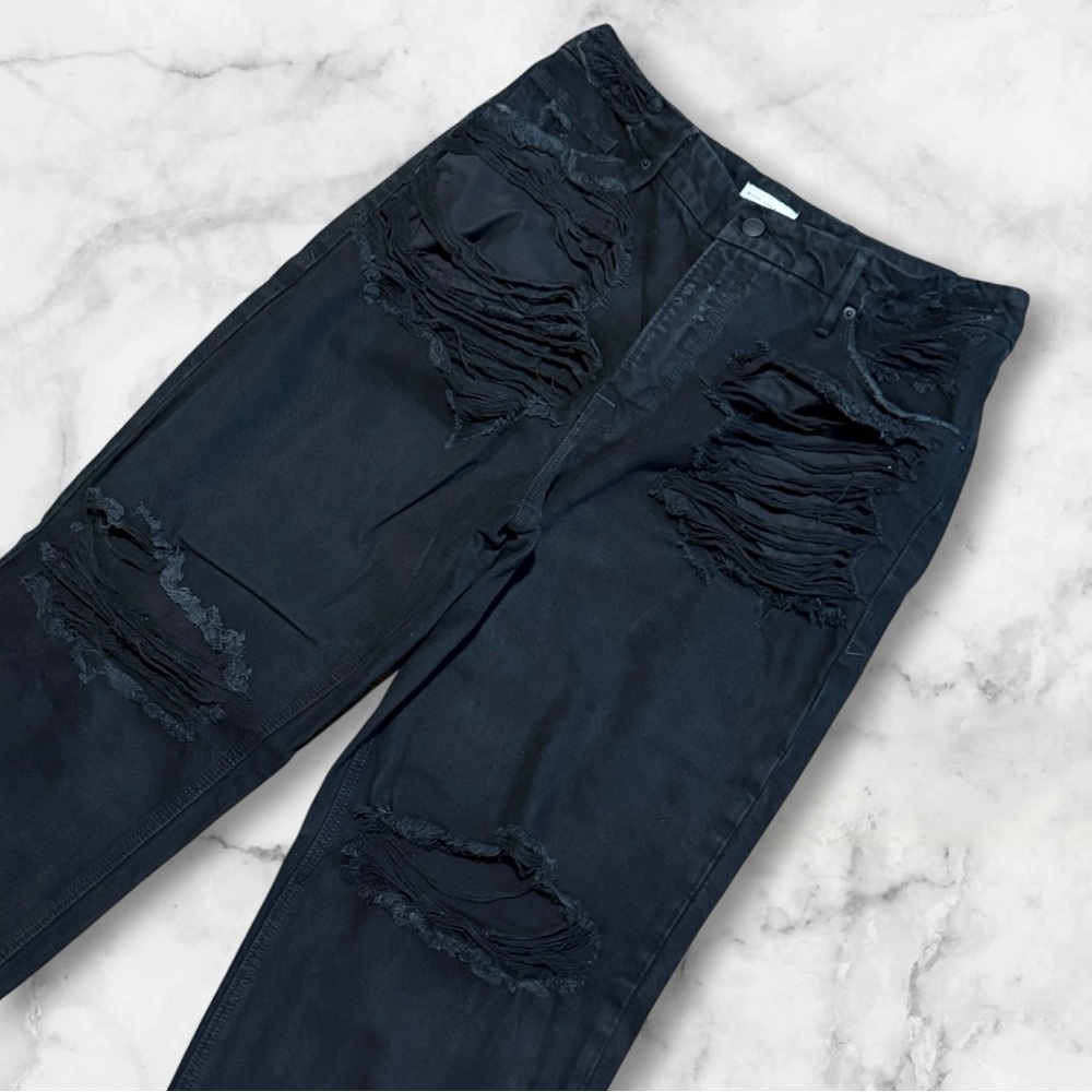 👖 Good American | Good Legs Distressed Jeans | Black |  Size 10/30 - Picture 2 of 12